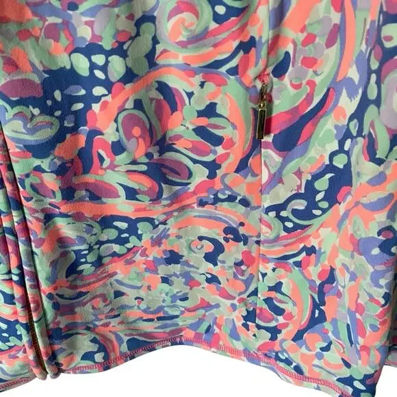 Lilly Pulitzer Luxletic Playa Serena Full Zip Jacket size XL Blue Pink - Picture 6 of 10